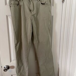 Liverpool Olive Green Straight-Leg Jeans